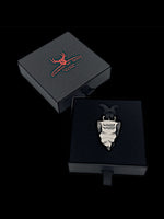 Laden Sie das Bild in den Galerie-Viewer, Faustkeil Titan Anhänger mit Sternzeichen Wassermann in einem Etui