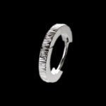 Laden Sie das Bild in den Galerie-Viewer, Einzelne Titan Creole mit feingehämmerter Struktur