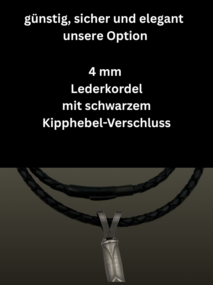 Amulett Thor Hammer Mjölnir mit Runengebet