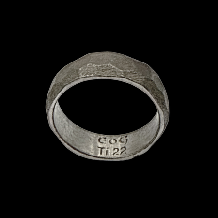 Titan Ring gehämmert, facettiert