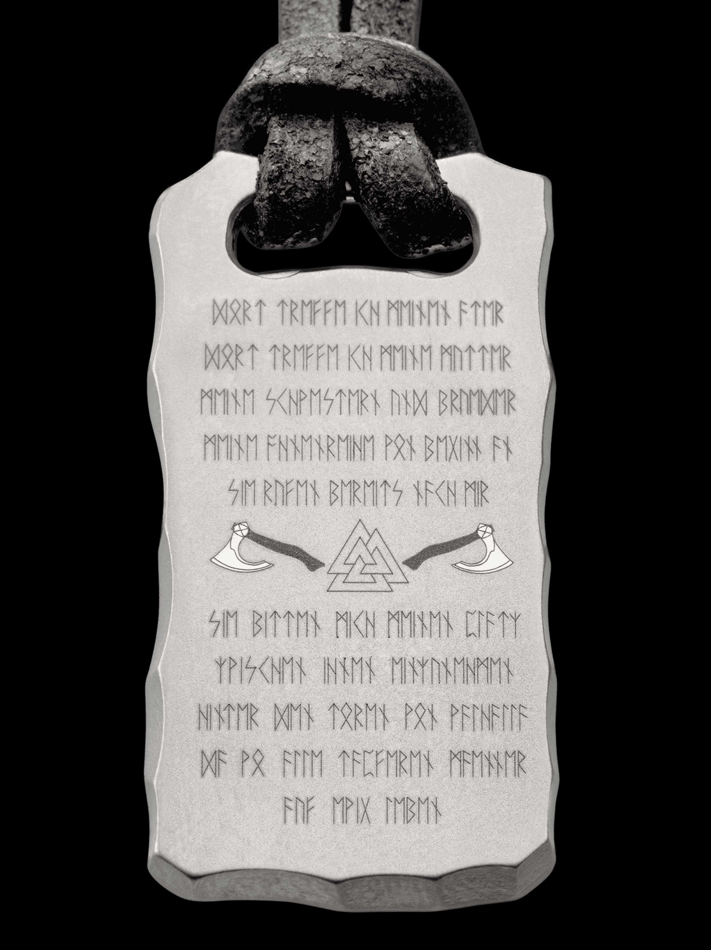 Titan Anhänger Monument Plate mit Runen Design von Element of Gods